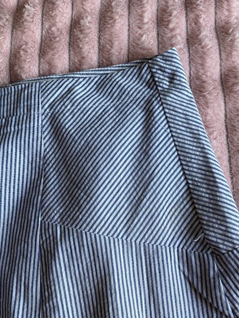 Grey and White Loft Midi Skirt